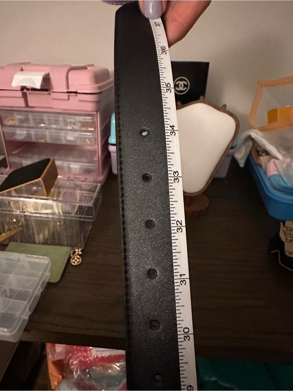 Black Designer Double-G Leather Belt - Unbranded - Picture 7 of 9